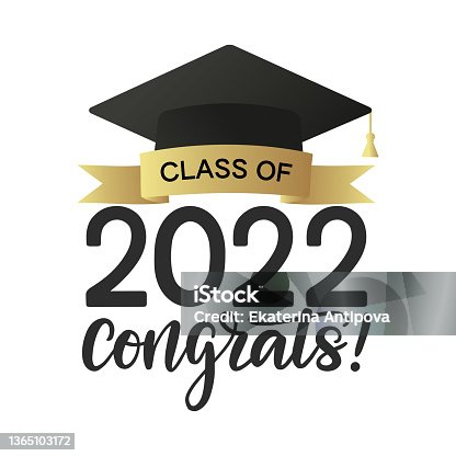 istock Class of 2022 congrats concept design. 1365103172