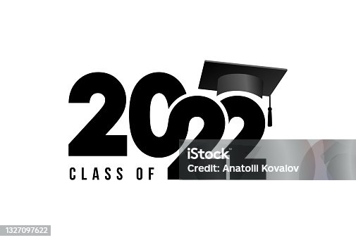 istock Class of 2022 to congratulate young graduates on graduation. Class 2022. Vector simple black concept. Trendy background for branding, calendar, card, banner, cover. 1327097622