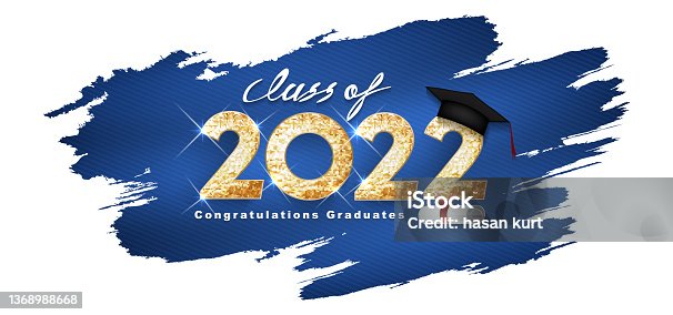 istock Class of 2022 Vector text for graduation gold design, congratulation event, T-shirt, party, high school or college graduate. Lettering for greeting, invitation card 1368988668