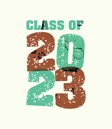 Class Of 2023 Concept Stamped Word Art Illustration Stock Illustration