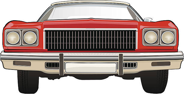 stockillustraties, clipart, cartoons en iconen met classic car. chevrolet. - bumper
