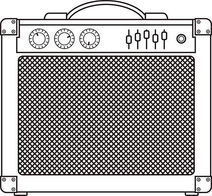Classic Guitar Amplifier Stock Illustration - Download Image Now - iStock