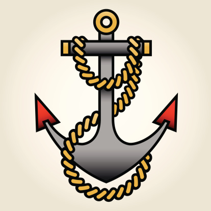 Classic Sailortattoo Styled Anchor Stock Illustration - Download Image ...