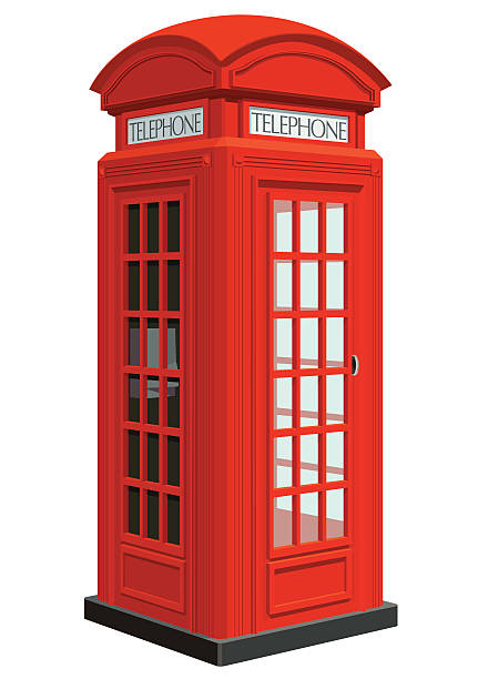 Classic Telephone Booth A classic red telephone box red telephone box stock illustrations