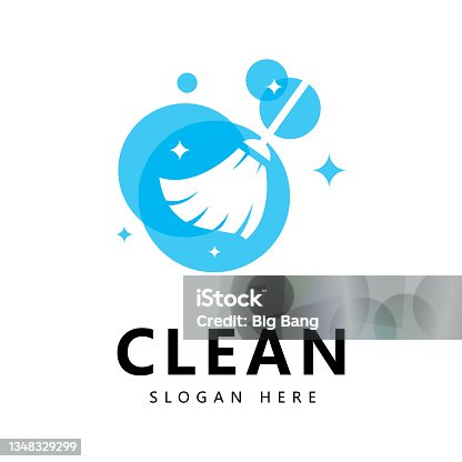istock Clean and wash creative symbols company cleaning services graphic design 1348329299