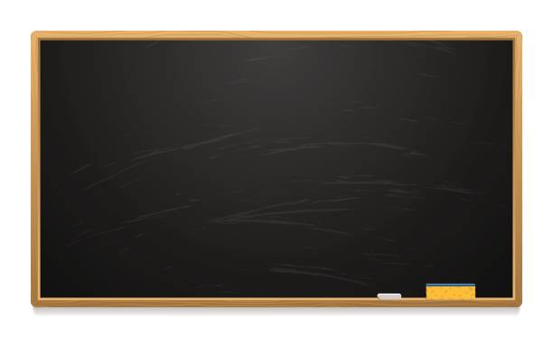 Clean school board with chalk and sponge Clean school board with chalk and sponge. Wiped board. Template for banners, ads, advertising. Vector illustration writing activity borders stock illustrations