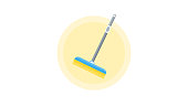 istock Cleaning Brush Glass Window Wiper Scraping Tool Vector 1071030250