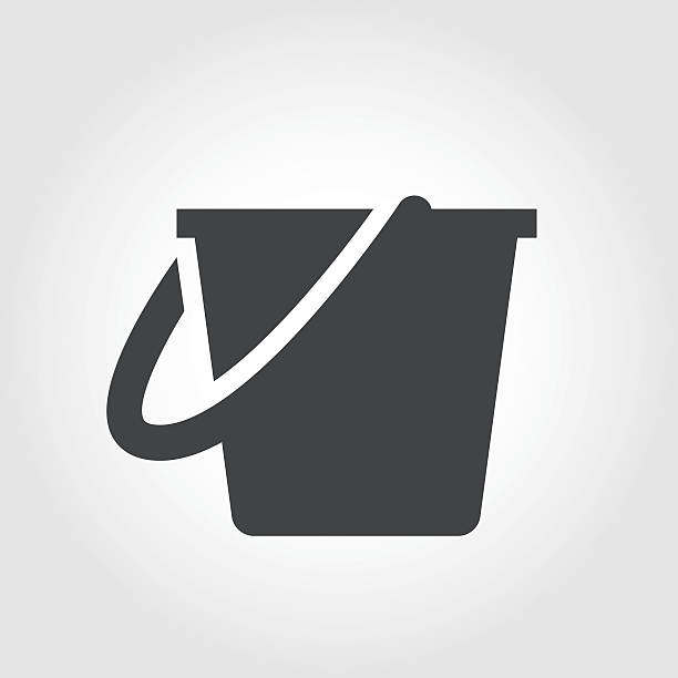 Cleaning Bucket Icon - Iconic Series Graphic Elements, Cleaning Bucket,  bucket stock illustrations