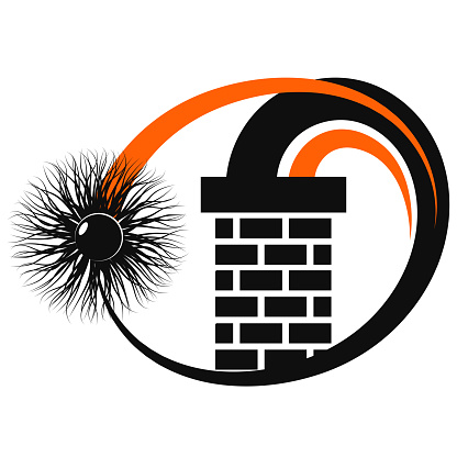 Cleaning the chimney brick chimney symbol