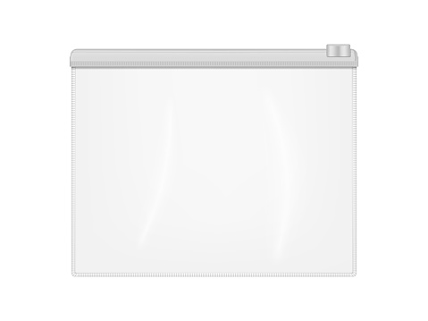 Download Clear Plastic Envelope Folder Bag With Zip Lock Isolated ...