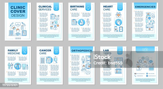 istock Clinic brochure template layout 1175515101