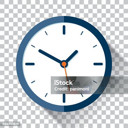 istock Clock icon in flat style, timer on a transparent background. Vector design element 684140814