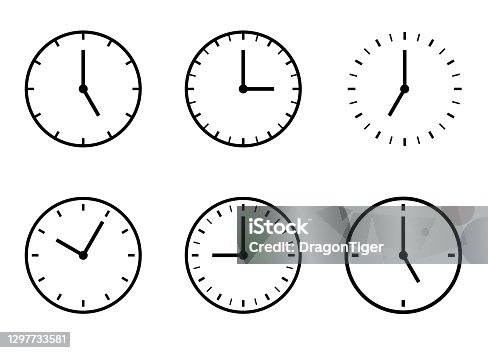 istock Clock icon time variation set 1297733581
