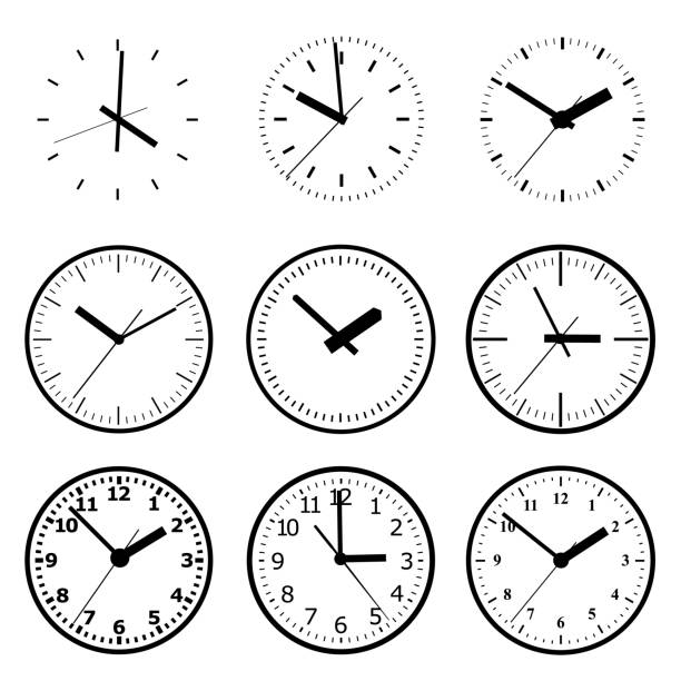 значок часов. концепция мирового времени. бизнес фон. интернет-маркетинг. - clock stock illustrations