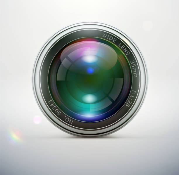 카메라 렌즈 - lens stock illustrations