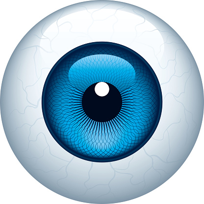 Close up of blue eyeball image