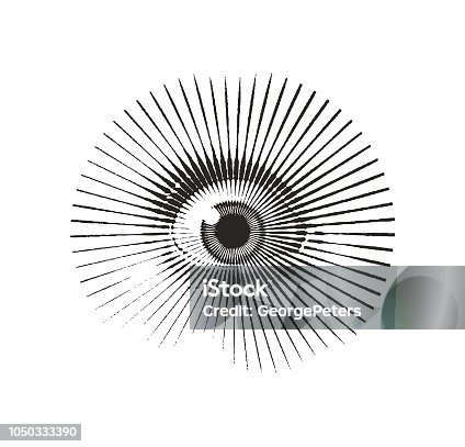istock Close up of eye with frightened expression 1050333390