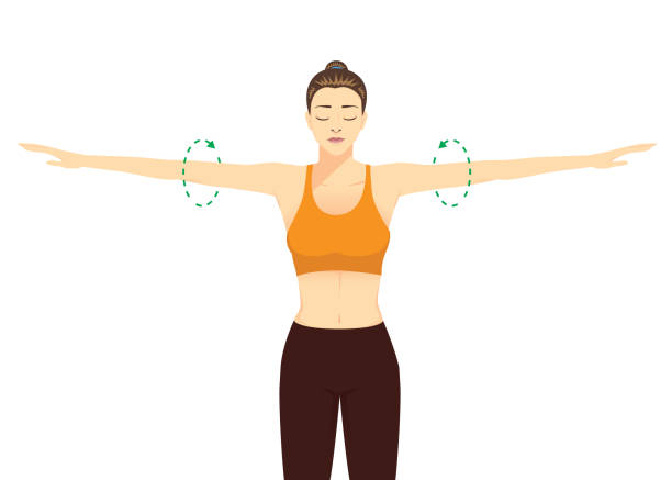 Shoulder rotation exercise (shoulder exercises at the gym)