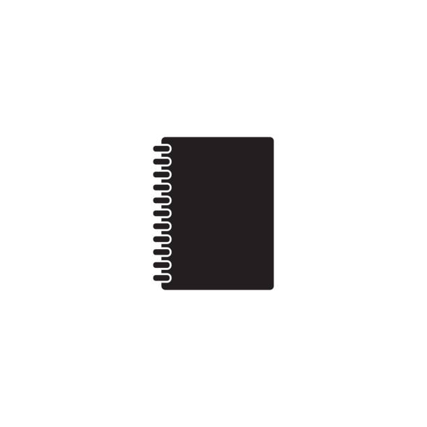 Closed notebook icon image. Vector  diary stock illustrations