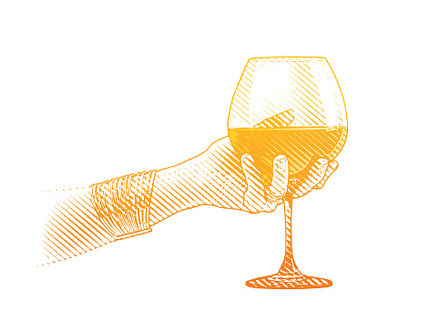 Close-up of Hand holding glass of wine