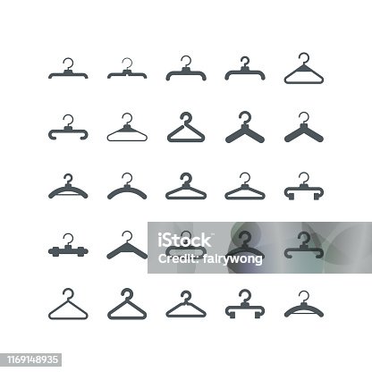 istock Clothes Hanger icons 1169148935