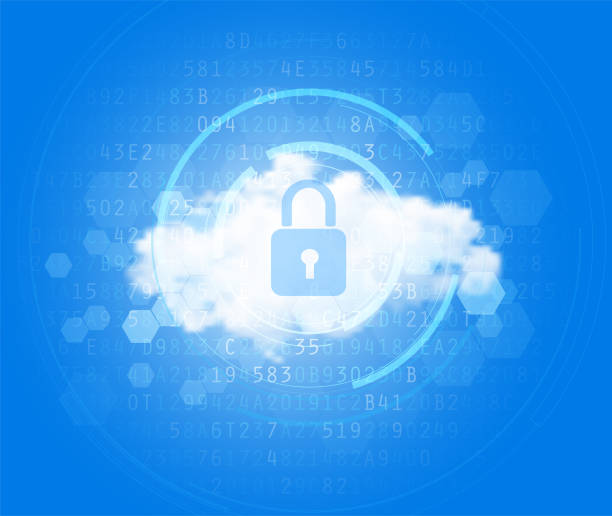 Cloud - hi-tech background Cloud - hi-tech background security backgrounds stock illustrations