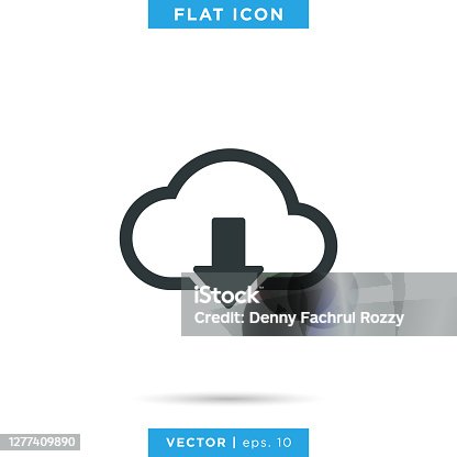 istock Cloud Icon Vector Stock Illustration Design Template. 1277409890