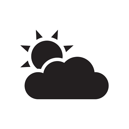Cloudy Day Icon Vector Concept Illustration For Design Stock ...