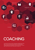 Coaching. Brochure Template Layout, Cover Design