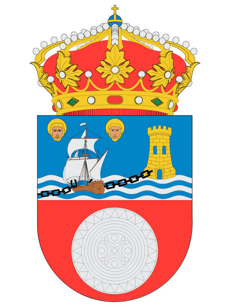 ilustrações de stock, clip art, desenhos animados e ícones de coat of arms of the spanish autonomous community of cantabria - cargo canarias