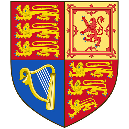 Coat of arms of United Kingdom of Great Britain and Northern Ireland is a sovereign country in north-western Europe