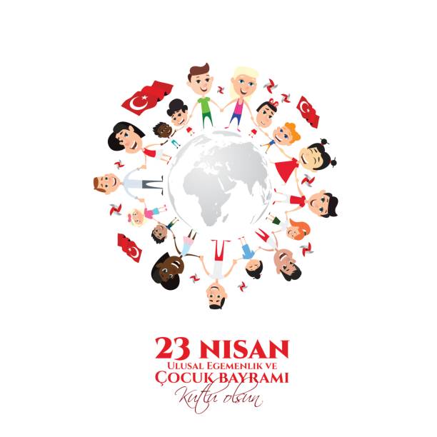 ilustrações, clipart, desenhos animados e ícones de baryrami cocuk 23 nisan - abril