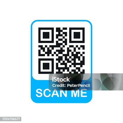 istock QR Code Scan Label. Scan QR Code icon. Scan Me Text. Vector illustration. 1324706577