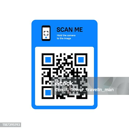 istock QR code scanning sticker for smartphone. 1187395193