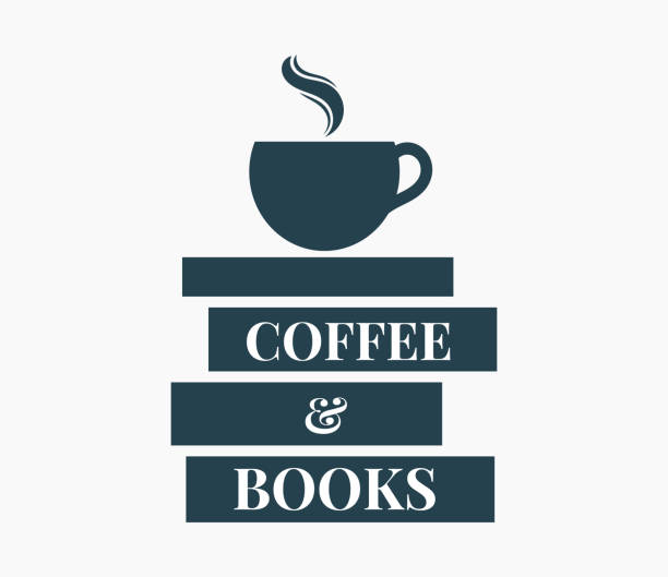 illustrations, cliparts, dessins animés et icônes de café et livres. pile de livres et illustration de vecteur de tasse de café. - librairie