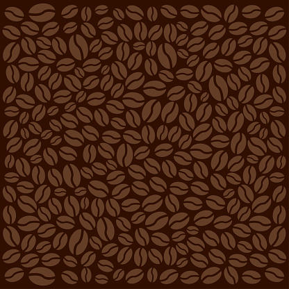 Coffee background with beans. Vector illustration
