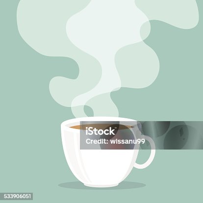 istock Coffee cup with smoke float up. 533906051