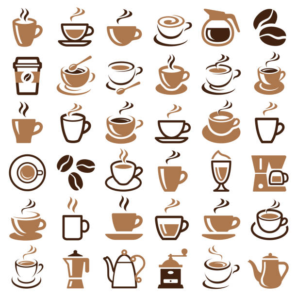 stockillustraties, clipart, cartoons en iconen met koffie pictogram - koffie nederland