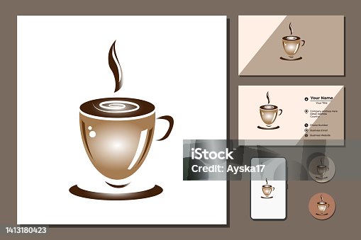 istock coffee label. Different logo, badge, emblem collection on white background. Vector black and white illustrations 1413180423
