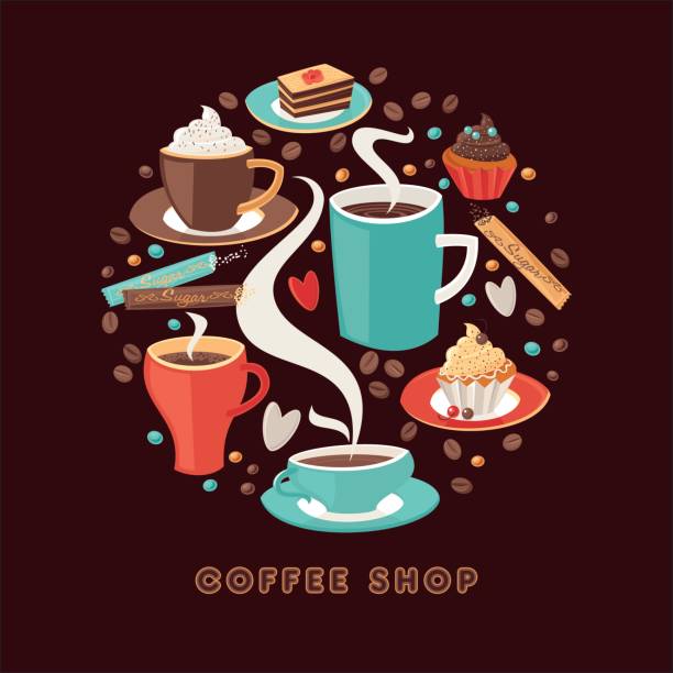 Coffee Shop vector art illustration