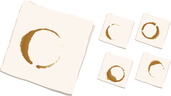 Coffee Stained Napkins (set of 5)