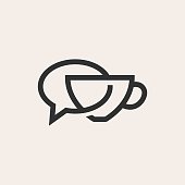 istock coffee talk chat bubble hipster vintage vector icon illustration 1300261731