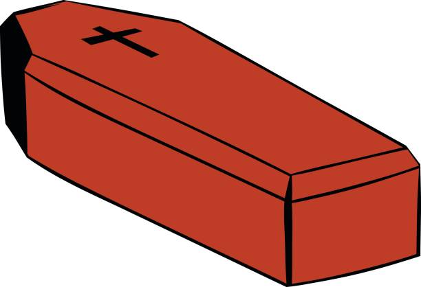 Cartoon Of A Wooden Coffin Clip Art, Vector Images & Illustrations - iStock
