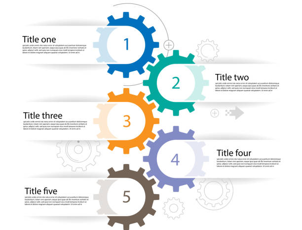cogs infographics infograhics teamwork design planning teamwork drawings stock illustrations
