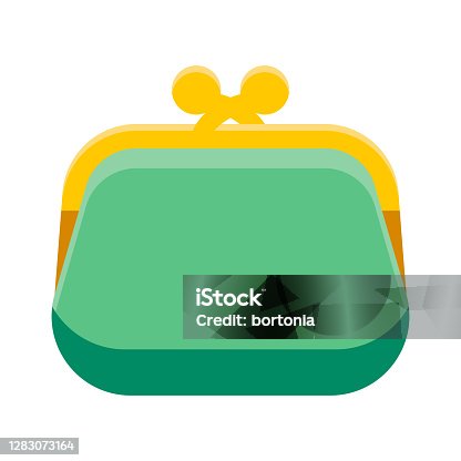 istock Coin Purse Icon on Transparent Background 1283073164