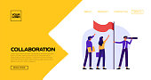 Collaboration Concept Vector Illustration for Landing Page Template, Website Banner, Advertisement and Marketing Material, Online Advertising, Business Presentation etc.