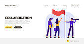 istock Collaboration Concept Vector Illustration for Landing Page Template, Website Banner, Advertisement and Marketing Material, Online Advertising, Business Presentation etc. 1309479190