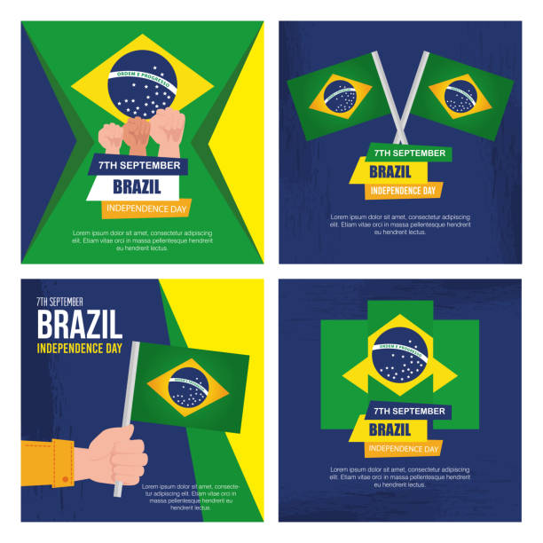 9월 7일, 브라질 독립기념일 의 현수막 - progress pride flag stock illustrations