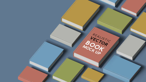 Collection of Books Realistic Template vector art illustration