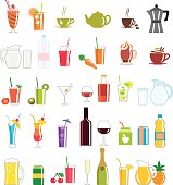 A collection of drink icons.